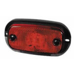 Durite Red LED Rear Marker Lamp with Reflex Reflector and Leads - 24V