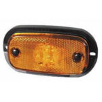 Durite Amber LED Side Marker Lamp with Reflex Reflector and Leads - 24V