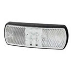 Durite Clear LED Front Marker Lamp with Leads - 12V/24V
