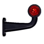 Durite Right Hand Red/White LED Long Angled Outline Marker Lamp - 12V/24V