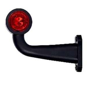 Durite Left Hand Red/White LED Long Angled Outline Marker Lamp - 12V/24V