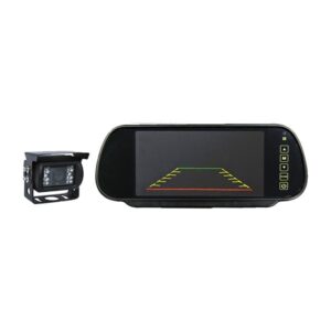 Durite CCTV Kit – 7″ Colour Mirror Monitor and Infrared Camera with Sound – 12/24V