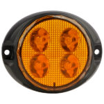 Durite R65 CLASS 2 Slim Oval Amber Lens LED Warning Light (10 Flash Patterns)