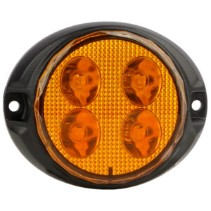 Durite R65 CLASS 2 Slim Oval Amber Lens LED Warning Light (10 Flash Patterns)