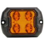 Durite R65 CLASS 2 Slim Rectangular Amber Lens LED Warning Light (10 Flash Patterns)