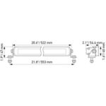 Hella 1FJ 358 176-301 Black Magic LED Slim Light Bar Kit 20in 12V 24V 105W - Image 3