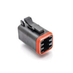 Amphenol Industrial AT06-4S AT Automotive Connector Plug 4 Way - Black