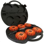 Durite Rechargeable Magnetic LED Warning Flares With Charging Case