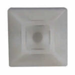 Sticky-Back Cable Tie Base White Pk25