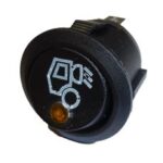 Switch 5th Wheel Lamp Rocker Rnd On/Off Amber LED 12/24 volt bg1