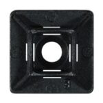 Sticky-Back Cable Tie Base Black Pk25