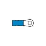 AMC T107.50 3.7mm Ring Terminal Blue for Cable 1.5-2.5mm²
