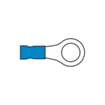 AMC T110.1000 8.4mm Ring Terminal Blue for Cable 1.5-2.5mm131