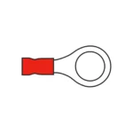 AMC T118.50 10mm Ring Terminal Red for Cable 0.5-1.5mm²