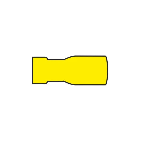 AMC T303.50 6.3mm Pre Insulated Yellow Blade Terminal for Cable 4.0 to 6.0mm² - Image 1