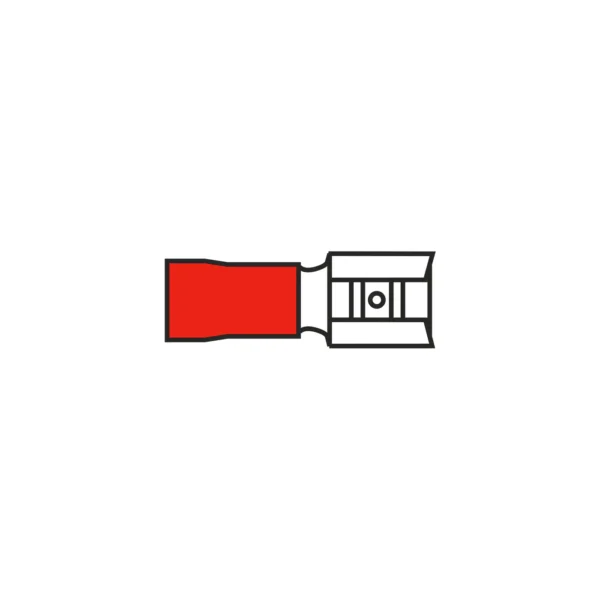 AMC T403.50 6.3mm Female Push-On Red for Cable 0.5-1.5mm² - Image 1