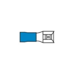 AMC T405.50 6.3mm Push-On Blue Female Terminal for Cable 1.5-2.5mm²