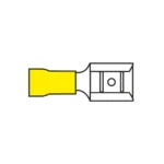 AMC T407.50 9.5mm Push-On Yellow Female Terminal for Cable 4.0-6.0mm²