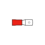 AMC T501.50 6.3mm Push-On Red Male Terminal for Cable 0.5-1.5mm²