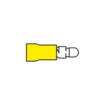 AMC T704.50 5.0mm Yellow Bullet Male Terminal for Cable 4.0 to 6.0mm²