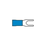 AMC T707.50 4.3mm Blue Fork Terminal for Cable 1.5 to 2.5mm²