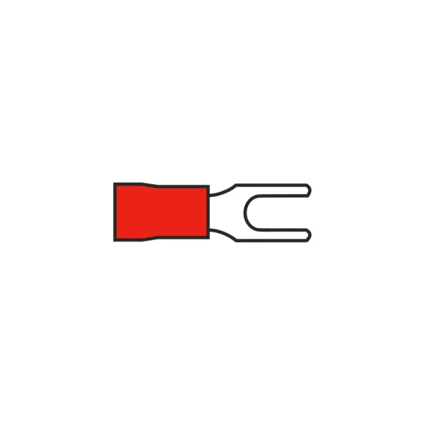 AMC T901.50 3.7mm Red Fork Terminal for Cable 0.5 to 1.5mm² - Image 1