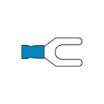 AMC T906.50 6.4mm Blue Fork Terminal for Cable 1.5 to 2.5mm²