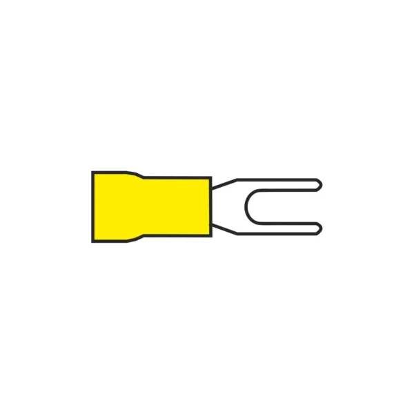 AMC T907.50 3.7mm Yellow Fork Terminal for Cable 4.0 to 6.0mm² - Image 1