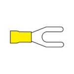AMC T909.50 6.4mm Yellow Fork Terminal for Cable 4.0 to 6.0mm²